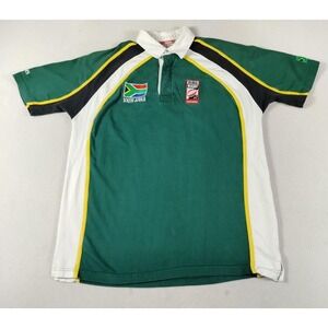 Vintage South Africa Jersey Mens Large Green Rugby Dubai Rugby Emirates Sevens
